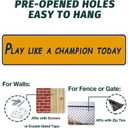 Vintage Poster Metal Sign Play Like a Champion Today Antique Metal Tin Sign Bar Home Bathroom Pool Outdoor Plaque Wall Decor Vintage Yard Sign Gift 4x16 Inch, 4 inches by 16 inches