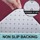 Smiry Memory Foam Bath Mat 24x16, Extra Soft and Absorbent Bathroom Mats, Non Slip Washable Carpet for Floor, Shower and Tub, Burgundy 2pc