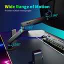 Monitor Stand Arm, Dynamics Touch Function, RGB Single Monitor Stand ArmFits 17-32" Screens,Support up to 19.84 lbs,Adjustable Desk Mount,Gas Spring Clamp Monitor Arm,Quick Release Plate