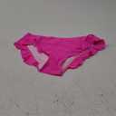 ZAFUL Women Mid Waist Bikini Bottoms Ruffles Full Coverage Swimsuit Bottom Swim Briefs Bathing Suit Bottoms (Medium, 0-pink)