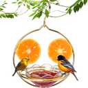 Jealoeur Oriole Feeders for Outdoors Hanging with Fruit Holder, Golden Oriole Feeders, Easy to Disassemble and Wash, Used for Bird Watching in the Courtyard