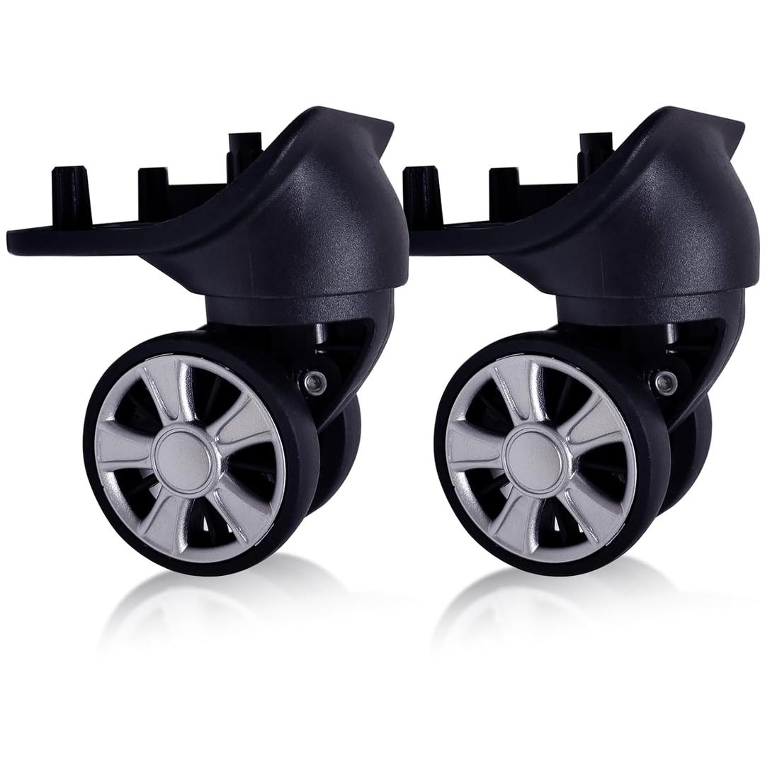 Spinner Luggage Wheels Replacement for Suitcase, Wheel Replacement Parts Roller Suitcase Tourister Travel Trunk Caster Luggage Kit (2 Pcs)