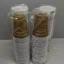 Mimorou Gold 200 Pack 16 oz Disposable Plastic Cups Bulk, Party Plastic Cups for Parties Stackable Beverage Drinking Tumbler Heavy Duty for Events Picnics and BBQ Wedding Birthday Baby Shower