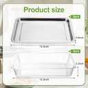 FoldTier 3 Set 14.2" Chilled Serving Trays for Parties with Compartments Stainless Steel Ice Chilled Party Platter Charcuterie Serving Board Cold Dish Dip for Fruits Veggies Shrimp Cocktail