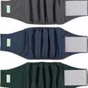 wegreeco Washable Male Dog Belly Band (Stylish Pattern)- Pack of 3 - Washable Male Dog Belly Wrap, Dog Diapers Male (Blue, Green, Charcoal, Small) (Small (11" to 14"))