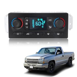 Climate Control Module Compatible with 2003-2007 Chevy Silverado Tahoe Suburban, GMC Sierra Yukon 1500 2500 3500, Cadillac Escalade Buick Rainier. Ac Control Panel Replace 599211XD 15832311