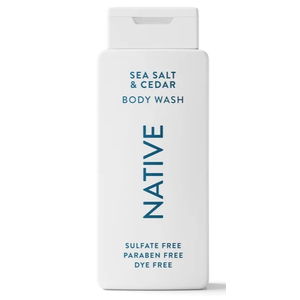 Native Body Wash Contains Naturally Derived Ingredients | For Women & Men, Sulfate, Paraben, & Dye Free Leaving Skin Soft and Hydrated | Sea Salt & Cedar 18 oz