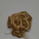 CJL HAIR Large Messy Bun Hair Piece Wavy Curly Scrunchies Synthetic Chignon Ponytail Hair Extensions Thick Updo Hairpieces for Women Dirty Blonde