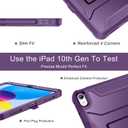 Soke Case for iPad (A16) 11th Generation 11-inch 2025, iPad 10th Generation 10.9-inch 2022, with Built-in Screen Protector and Kickstand, Rugged Full Body Protective Cover - Purple