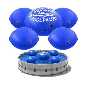 4+1 Combined Pool Pillow,0.8mm Thick Pool Pillows for Above Ground PoolsFlexible and Durable Swimming Pool Closing Winter Kit,Rope and Patch Included,Round(4 Pcs 3Ft +1 Pcs 4Ft)