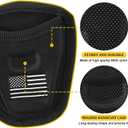 2 Pcs Open Top Handcuff Case, Handcuff Pouch for Duty Belt Accessories, Compact Cuff Holder Holster for Standard Chain/Hinge Handcuffs Security Guard Equipment