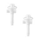 2 x 2 Pcs Toilet Seat Screws for Replacement Kit, Plastic Nuts and Washers for Fixing The Top Toilet Seat