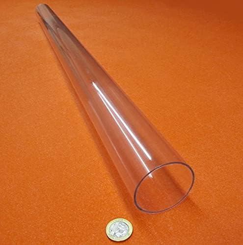 Polycarbonate Round Tube 2.25" (2 1/4") OD x 2 1/8"" (2.125") ID x 1/16" Wall x 24" (More Length Options)