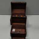 Juvale Treasure Chest Storage Boxes - Dark Brown Wood, Antique Style, Set of 3 - Pirate Chest Decor & Treasure Box for Classroom, Party Decorations & Kids Toy Organization