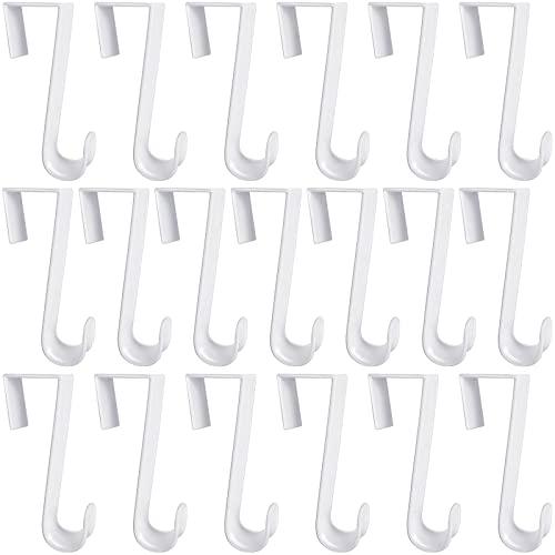 Jetec 9 Pcs Plastic Over The Door Clothes Hooks Bulk 4.72 Inch Long White Clothing Hanger Hooks Over The Door Hanging Hanger for Home Kitchen Bedroom Decoration (4.72‘’ Long)