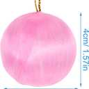 PRETYZOOM Colorful Silk Thread Ball Christmas Ornaments Pendant 1.57 Inch Decorative Balls for Holiday Tree and Party Decorations