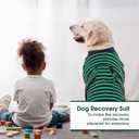 Kuoser Recovery Suit for Dogs Cats After Surgery, Professional Pet Recovery Shirt Dog Abdominal Wounds Bandages, Substitute E-Collar & Cone,Prevent Licking Dog Onesies Pet Surgery Recovery Suit (Green, L)