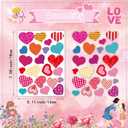 2 x Heart Stickers,Valentines Stickers,Heart Stickers for Kids,Valentines Stickers,Valentine's Day Stickers for Kids,Face,Envelope and Gifts(288pcs)