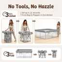 Baby Playpen, Foldable, No Assembly Required, 50x50 in, Grey