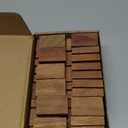 Roowest 50 Pcs Wood Place Card Holder 2 Inch Rustic Table Number Holders Stands Wooden Sign stand Photo Card Display for Wedding Party Birthday Retail Shop Office Pictures Menu Decorations