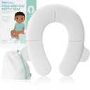 Frida Baby Fold-and-Go Portable Potty Seat for Toilet, Foldable Travel Potty Seat for Toddler, Fits Round & Oval Toilets, Non-Slip Base, Handles, Includes Free Travel Bag