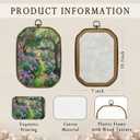 nvucamd French Country Floral Wall Art Decor Framed, Cottagecore Garden Octagon Canvas Prints Wall Art, Nature Forest Flower Landscape Hanging Decor for Farmhouse Bathroom Living Room Gallery, 10.2x7