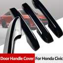 Door Handle Covers Trim Compatible with 11th Gen Civic Accessories, for Honda Civic 2022 2023 2024 2025, Accord/CR-V/HR-V 2023 2024 2025 with Smart Auto Lock - Glossy Black Car Decoration