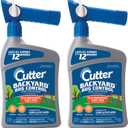 Cutter Backyard Bug Control Spray Concentrate (2 Pack), Kills Mosquitoes, Fleas & Listed Ants, 32 fl Ounce