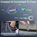 2 Pcs Folding Stainless Steel Portable Mini Travel Scissors, Safety Foldable Pocket Badge Small Scissors All Purpose with 2 Keychain for Travel, Home, Office, Craft, Sewing, Nurse Accessories (Color)