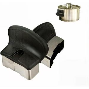 2 Pcs Replacement Pot Handles for Revere Ware, Replacement Handles for Pots and Pans, Universal Pot Short Side Handle with Screw for Pressure Pan Black Type Cooker Steamer