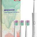 EBANKJ Sonic Electric Toothbrush - 5 Cleaning Modes with Timer - Waterproof Rechargeable Toothbrush with 3 Brush Heads - Travel Case Included