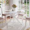 ChooChoo 47.2 Inch Round Dining Table for 4, 47.2 Inch Diameter