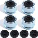 4PCS 1.98" Trailer Hub Cap,Trailer Axle Bearing Dust Cap Cup Grease Cover with 8 Rubber Plugs,Bolt Metal Trailer Axle Wheel Bearing and Hub Dust Caps for Most 2000 to 3500 Pound Axles Dexter