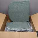 D-Shaped Chair Cushions, 2" Thick Dining Chair Pads Machine-Washable, Seat Cushions for Chair 16" x 16", Set of 4 chairpad-Green