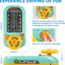 Musical Steering Wheel Toys for Boys 4-6: Toddler Simulated Driving Racing Car Game with Sound Ages 3+ Year Old, Interactive Educational Learning Race Truck for Kids Girls Birthday Gifts