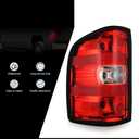 Wildwolf Tail Lights for Chevy Silverado 2007-2014-1500 2500 3500 2500HD 3500HD - Rear Brake Turn Signal, Black border, Rear Left Drive Side