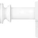 White Curtain Rods for Windows 28 to 48 Inch, 5/8" Diameter Heavy Duty Metal Splicing Adjustable Small Curtain Rod With Bracket(2.3-4 Feet)