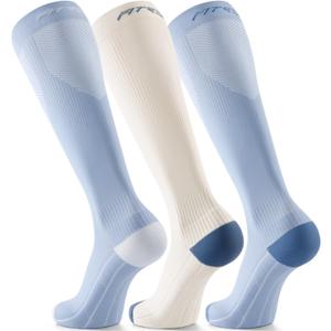 FITRELL 3 Pairs Compression Socks for Women and Men 20-30mmHg-Circulation Support Socks L/XL