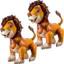 2 Pack 3D Lion Balloon Jungle Safari Animal Birthday Party Decorations Circus Forest Zoo Theme Baby Shower Birthday Party Supplies