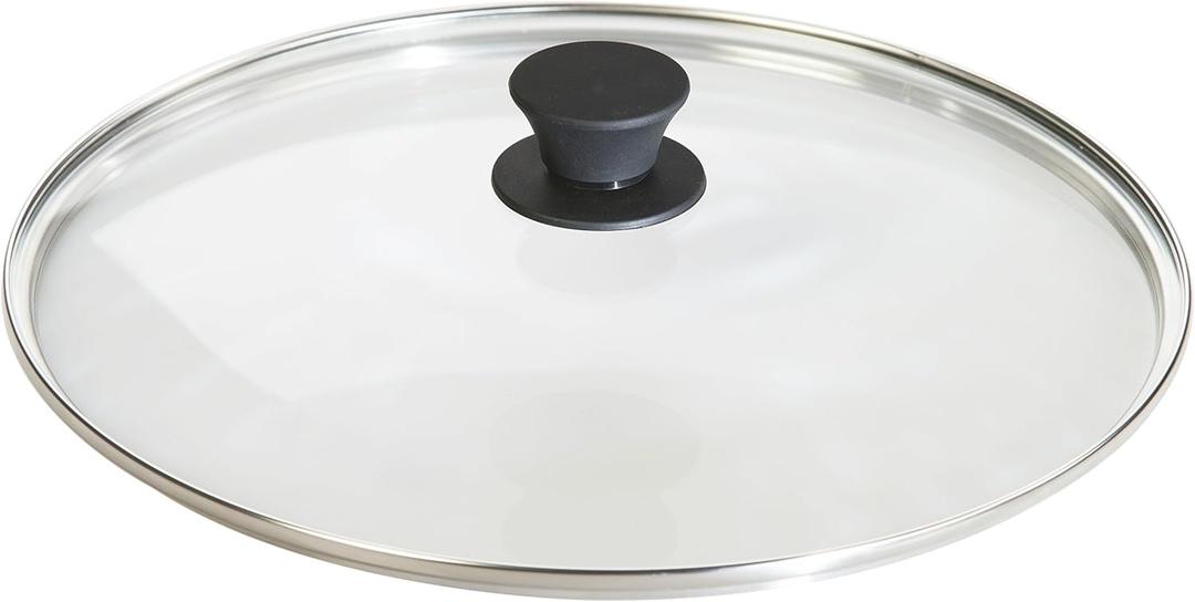 Lodge Round Tempered Glass Lid - Versatile Glass Lid for 12 Inch Skillets, Pans, and Dutch Ovens - Dishwasher Safe and Oven Safe up to 400 - 12 Inch