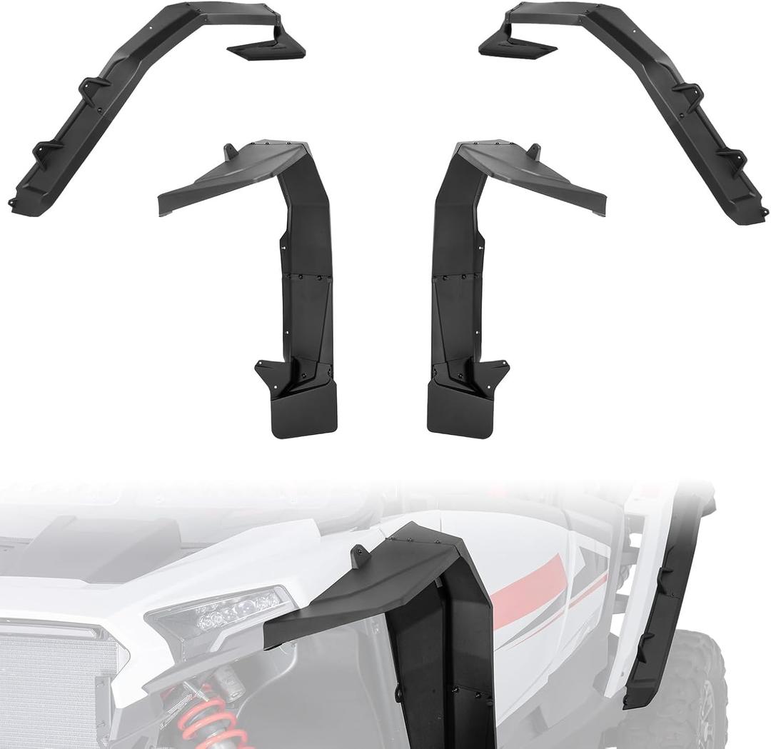 KEMIMOTO XP 1000 Front and Rear Fender Flares 4PCS Wider Mud Flaps Mud Guards Compatible with 2024/2025+ Polaris RZR XP 1000/XP 4 1000 Extended 8.5 Inches Fender extentions Accessories 2889133