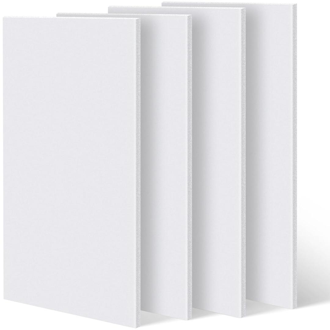 Sasylvia 4 Pcs Hdpe Sheet 1/2 Thick, Size 12 x 24, Thick Plastic Sheet Flexible Hdpe Plastic High Density Polyethylene Board Solid Block for DIY Projects for Machining Home