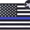 6x10 Thin Blue Line American Police Flag for Law Enforcement Officers - Embroidered Premium Polyester Outdoor Flag