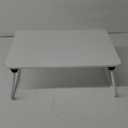 Ruxury Foldable Lap Desk Laptop Stand Bed Desk Table Tray, Breakfast Serving Tray, Portable & Lightweight Mini Table, Lap Tablet Desk for Sofa Couch Floor - White (Medium)