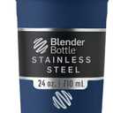 BlenderBottle Sport Insulated Stainless Steel Shaker Bottle with Wire Whisk, 24-Ounce, Navy  Protein Shakes & Hydration for Athletes & Fitness Enthusiasts, Easy Mixing, Lockable Lid