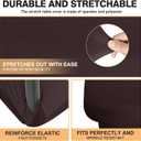 2 Pack 6 Feet Coffee Spandex Tablecloth for Tables, Fitted & Stretch, Washable, Wrinkle Resistant, Perfect for Event, Wedding, Party, Banquet, Cocktail, Festival, and Table Protector