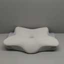 Cervical Pillow Neck Support Pillow Relief Memory Foam Pillow Bed (White and Gray)