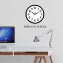 Rohioue 14 Inch Wall Clock Modern Battery Operated Silent Non Ticking Large Analog Clock for Living Room Office Home Bedroom Kitchen Bathroom(Black)