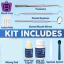 Zinc Oxide Eugenol Dental Cement Tooth Repair kit for Broken Teeth, Temporary Filling for Crowns, Tooth Filler, Cavity Filler for Teeth
