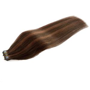 Tape Hair Extensions 22Inch Long Brown Highlights Extensions Tape in Hair Seamless Skin Weft Brown Auburn Remy Human Hair Extensions with Adhesive Tapes 20Pieces Glue in Real Hair Extensions4P30